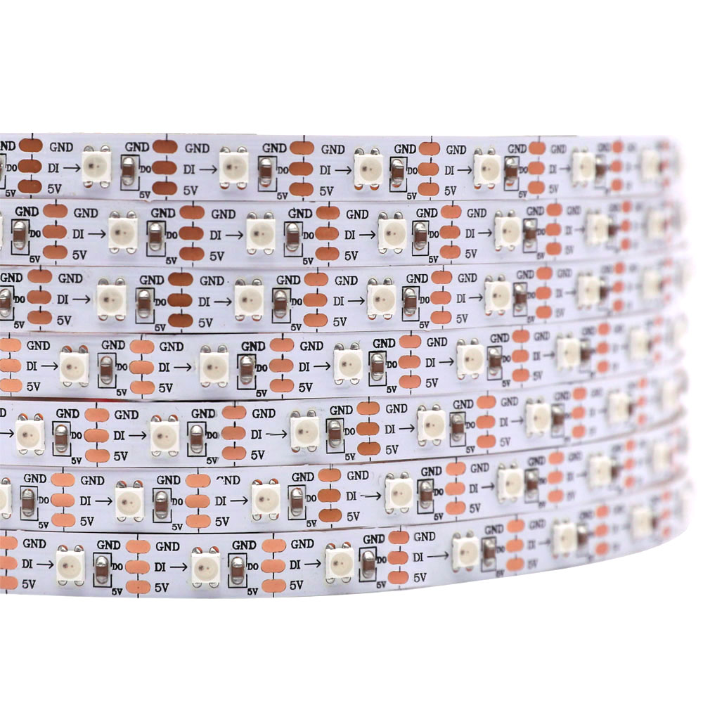 SK6812 RGB 3535SMD 60LEDS/M DC5V 8MM-Wide Digital Intelligent Addressable LED Strip Lights - 5m/16.4ft per roll SK6812 RGB 3535SMD 60LEDS/M DC5V 8MM-Wide Digital Intelligent Addressable LED Strip Lights - 5m/16.4ft per roll